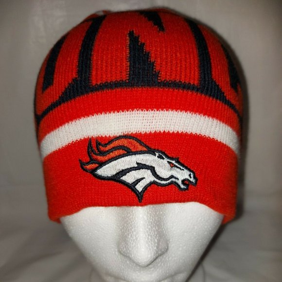 NFL Team Apparel DENVER BRONCOS Team Logo Toque Winter Sports Youth Boys Hat - Picture 1 of 3